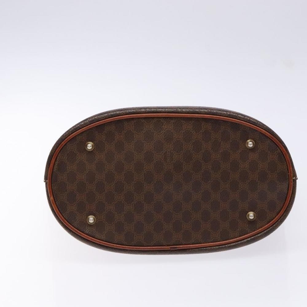 CELINE Macadam Canvas Hand Bag PVC Leather Brown Gold Auth ep10409 - Picture 5 of 16